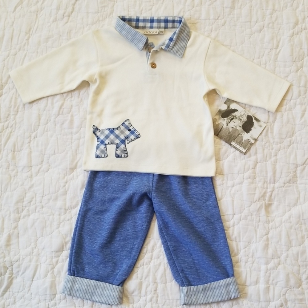 CachCach 2-Piece Outfit + Matching Blanket (NWT)
